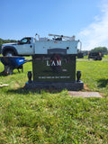 COMPANION JET BLACK UPRIGHT HEADSTONE WITH VASES