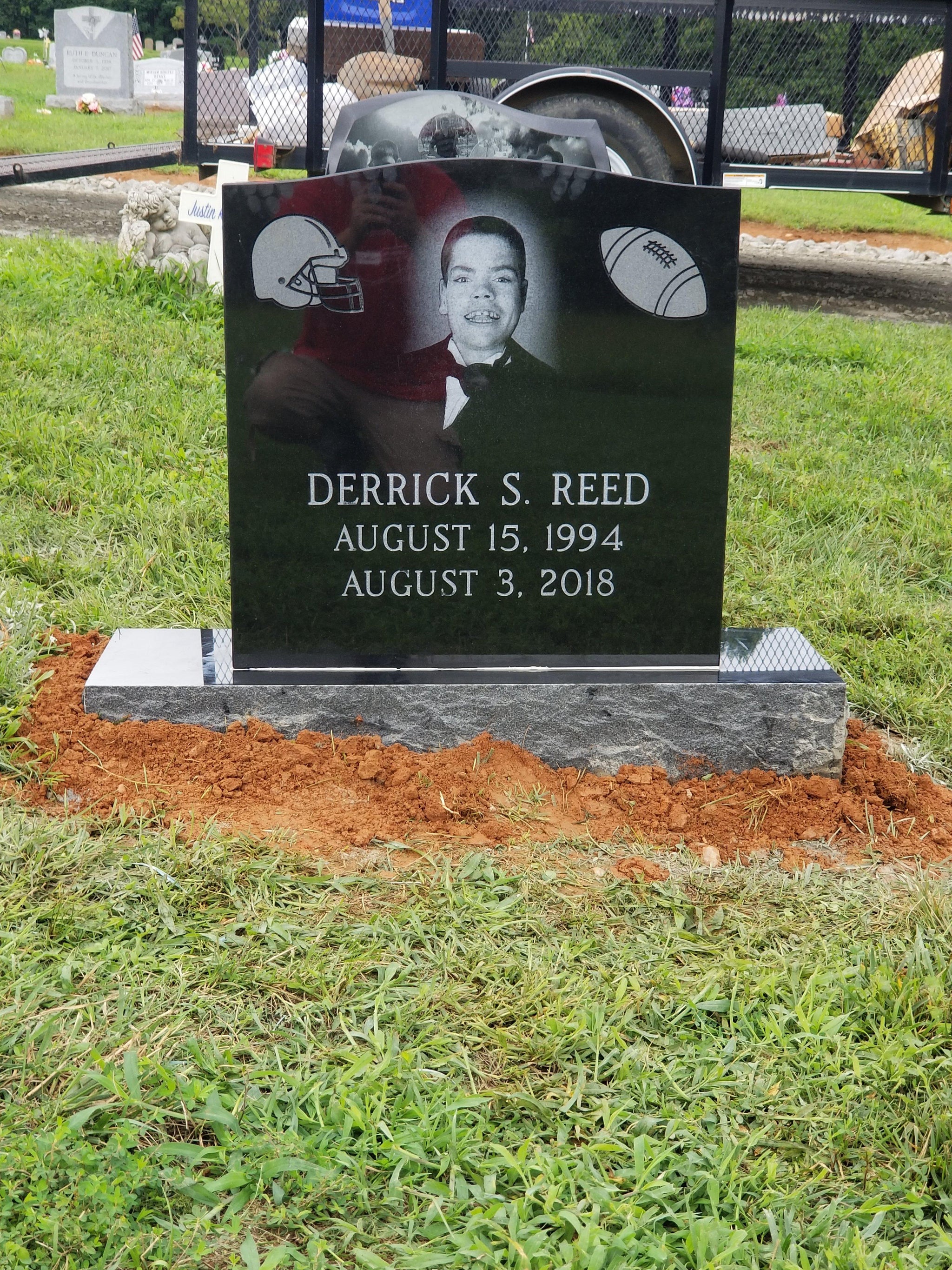 Jet Black Granite Single Upright Headstone Memorial 20x22 All Polish Top on 30 Base The Memorial Man